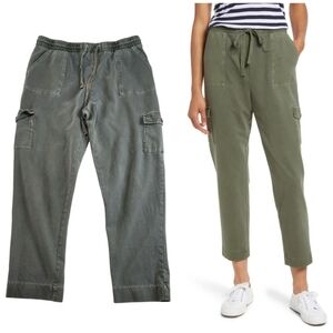 CASLON Utility Organic Cotton Green Pants Sz Medium